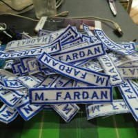 Jual bordir papan nama ,name taq seragam sekolah , bordir komputer Murah