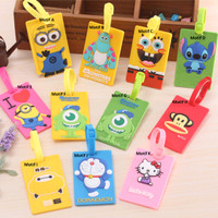 Jual Luggage tag timbul 3D motif karakter kartun lucu - KHM113 Murah