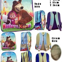 Jual Tas Ransel Anak Sekolah karakter Masha & the Bear Murah