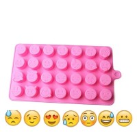Jual Cetakan Silikon Es Coklat Puding Emoji Emoticon Emotikon Smile Smiley Murah