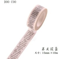 Jual washi tape / masking tape words black n white Murah