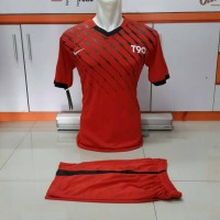 Jual Seragam Sepakbola-Kaos Team Futsal-Jersey Bola-Nike T90 Merah Murah