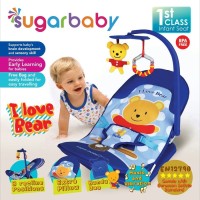 Jual Sugar baby bouncer blue biru pooh bear Murah
