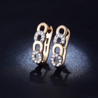 Anting Lapis Emas 18k Berlian Kecil Imitasi Wanita - BE022