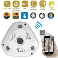 Jual 360 degree 3d vr panorama fisheye ip camera wifi night vision Murah