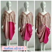 Jual Kaftan Batik Mega Mendung 3Tone Big Size Bisa Pakai Murah