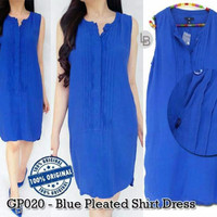 Jual D130 GAP Blue Pleated Shirt Dress original branded Termurah Murah
