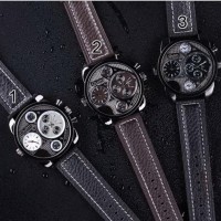 Jual Oulm-9316 Dual Time Watch (Jam Tangan Dengan Penunjuk Waktu Ganda) Murah