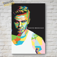 Jual Hiasan Dinding Poster Kayu - David Beckham Pop Art 20x30 Murah