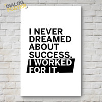 Jual Hiasan Dinding Poster Kayu - I Never Dreamed About Success 20x30 Murah