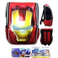 Tas Ransel Sekolah Anak Tk | Cowok | Avenger Iron Man 3D Timbul Jepang