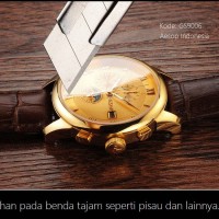 Jual jam tangan pria gold-bahan ceramic merek Aesop Murah