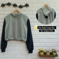 Jual Pom Hoodie Crop Abu Murah Murah