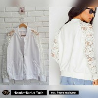 Jual Bomber Brukat Putih Murah Murah
