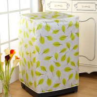 Jual Cover Mesin Cuci DAUN HIJAU Bahan satin tebal, anti air, anti panas Murah
