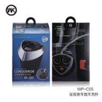 Jual WK CONQUEROR LED SMART CAR CHARGER CUP 3USB 3.4A Murah