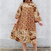 Jual DRESS BATIK KATUN SOGAN INGGAR Murah