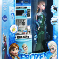 Jual mainan terlaris MAINAN ANAK MODERN KITCHEN SET FROZEN STOVE WITH DOLL Murah
