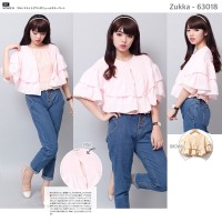 Jual SALE ZAK13 - 63018 FULL RUFFLE CAPE CARDIE Murah