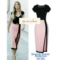 Jual Supplieronlineshop-Secret Dress Bodycon-BAJU PESTA JUMBO BIG SIZE XXL Murah