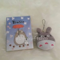 Jual 1 Set Gantungan Handphone Hp Boneka Totoro Abu + notes besar Murah