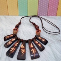 Jual Kalung Vintage Etnik Manik Kayu Murah