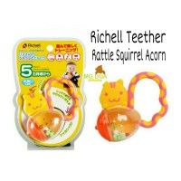 Jual Richell Teether / Gigitan Baby Rattle Squirrel Acorn Murah