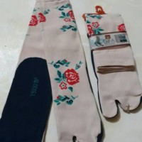 Jual kaos kaki jempol motif bunga Murah