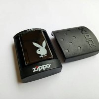 Jual Korek Zippo Grade Ori Black Playboy Full Box Murah