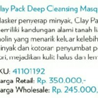 Jual CLAY PACK MASK 100ML MASKER UNTUK WAJAH BERMINYAK DAN KOMEDO Murah