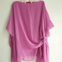 Jual atasan kaftan cewek pink ungu blouse tunik dress muslim pesta Murah