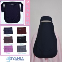 Jual Alsyahra Niqab / Purdah / Cadar Bandana Saudi Add Front Layer Premium Murah