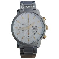 Jual Alba 160639 Chronograph Tali Rantai Jam Tangan Pria Silver Murah