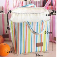 Jual 9037 Lunch bag Cooler bag salur (bonus 2pcs jelly ice cooler) Murah