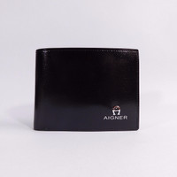 Jual DOMPET KULIT PRIA TIDUR IMPORT BRANDED KECIL | AIGNER 187-022 BLACK Murah
