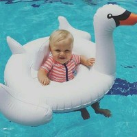 Jual Baby Flamingo Seat Ring / Ban Pelampung Angsa Putih Untuk Bayi Murah