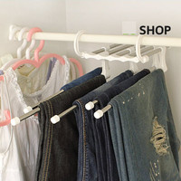 Jual gantungan celana magic trousers rack rak hanger celana panjang jilbab Murah