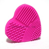 Jual BRUSH EGG / ALAT PEMBERSIH BRUSH MAKEUP LOVE PINK TUA Murah