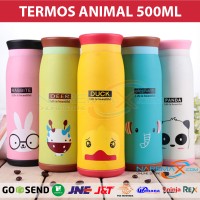 Jual Termos Air Karakter Animal Stainless Steel Tahan Panas 500ml Murah Murah