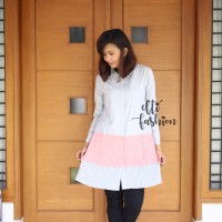 Jual MY17-4540 madeline pleated prisket tunic bangkok top Murah