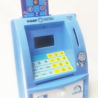 Jual CELENGAN ATM MINI DORAEMON MESIN HITUNG SALDO UANG KERTAS DAN KOIN Murah