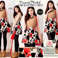 Jual francis pleated skirt-rok pendek-import-m178 Termurah Murah