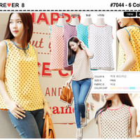 Jual Polkadot blouse-only lilac-7044 Termurah Murah