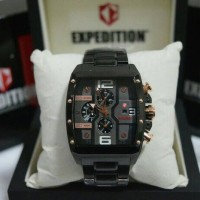 Jual JAM TANGAN EXPEDITION PRIA E 6636 BLACK DOVE ROSE GOLD Murah