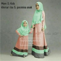 Jual couple gamis ibu dan anak + khimar Murah