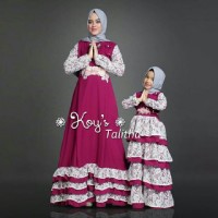 Jual COUPLE 2TONE GAMIS ABAYA SYAR'I IBU DAN ANAK Murah