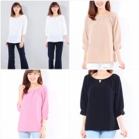 Jual Promo!! Yumi Blus Ak Blouse Wanita Twiscone Varian Warna Murah