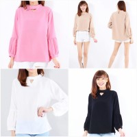Jual Promo!! Blus Balon Hand Ak Blouse Wanita Twiscone Varian Warna Murah