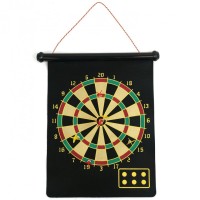 Jual Double Sided Hanging Magnetic Dart Board Set Game 17 Inch with 6 Magne Murah