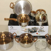 Jual Panci eco cookware oxone stainless stenless steal set bagus serbaguna Murah
